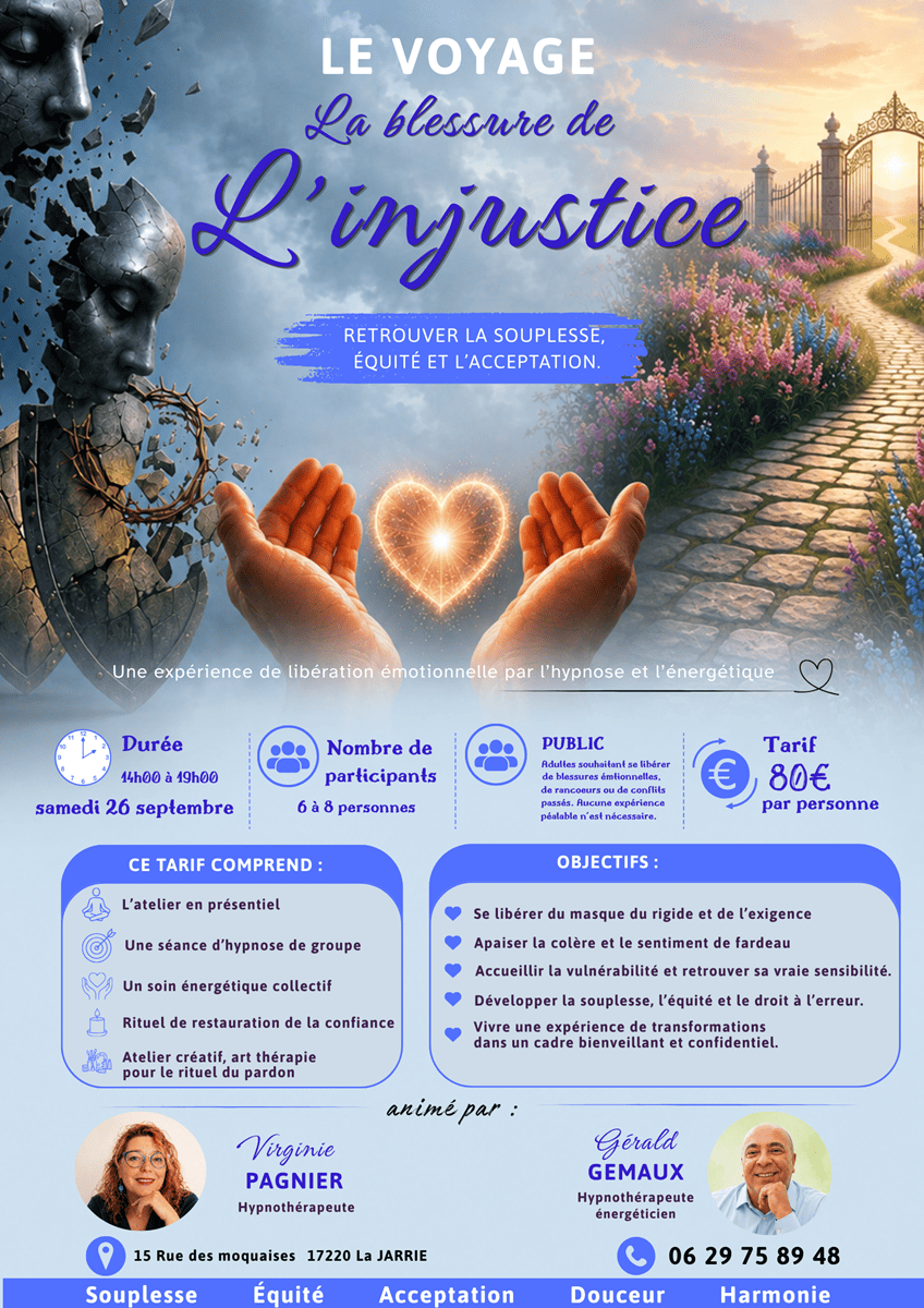 Atelier Blessure d'Injustice - Cabinet Psyligne